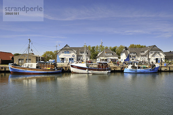 Der Fischerhafen von Vitte auf der Insel Hiddensee  Landkreis Rügen  Mecklenburg-Vorpommern  Deutschland  Europa