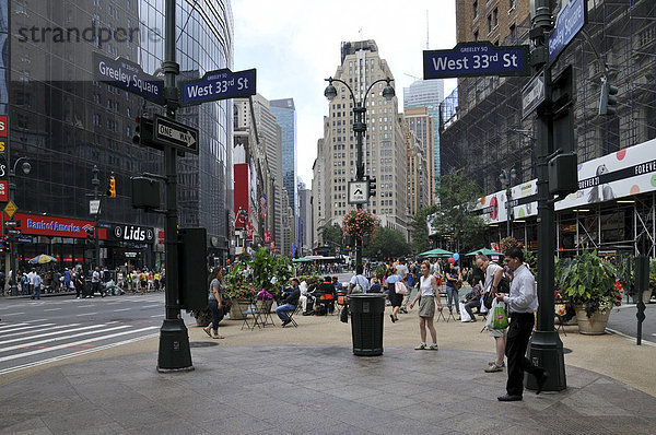 Greeley Square  Broadway und 6th Avenue  Murray Hill  New York City  New York  Nordamerika  USA  Vereinigte Staaten