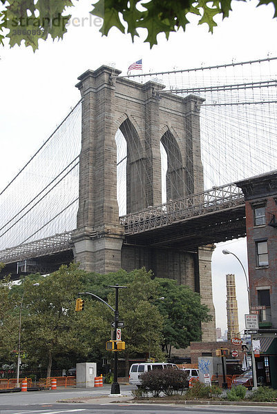 Brooklyn Bridge  Old Fulton Street  Brooklyn  New York City  New York  USA  Vereinigte Staaten  Nordamerika