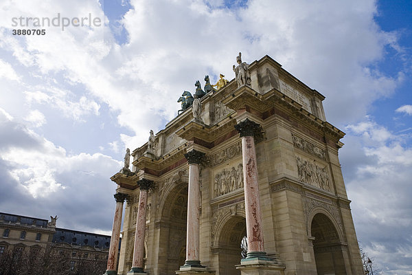 Der Arc de Triomphe du Carrousel  Paris  Frankreich
