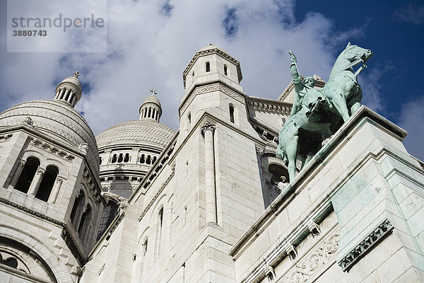 Reiterstatue von König Ludwig IX. in Sacre C?ur  Montmartre  Paris  Frankreich