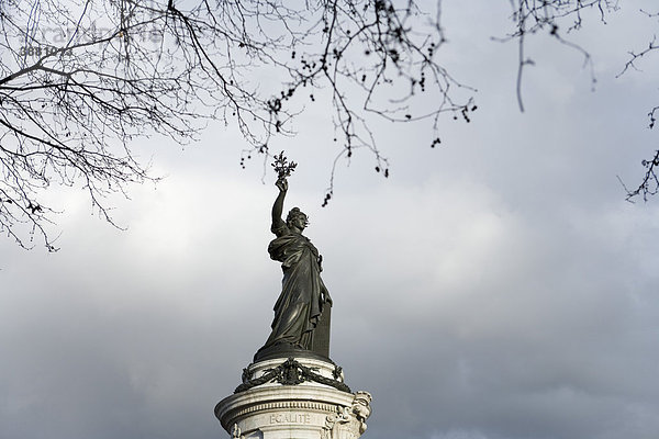 Statue der Republik  Place de la Republique  Paris  Frankreich