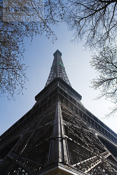 Eiffelturm  Paris  Frankreich  Tiefblick