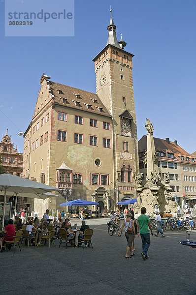 Rathaus  Würzburg  Unterfranken  Bayern  Deutschland  Europa