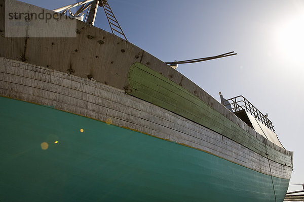 Boot im Trockendock