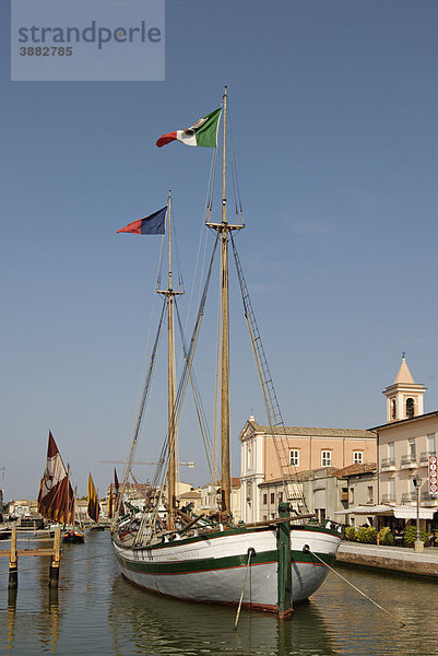 Cesenatico  an der Adria  Adriaküste  Marine Museum Museo della Marineria im Hafen  Emilia Romagna  Italien  Europa