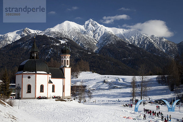 Seekirchl  Kapelle  Karwendelgebirge  Seefeld  Tirol  Österreich  Europa