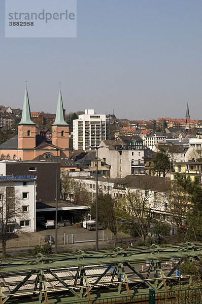 Stadtansicht  Wuppertal  Bergisches Land  Nordrhein-Westfalen  Deutschland  Europa