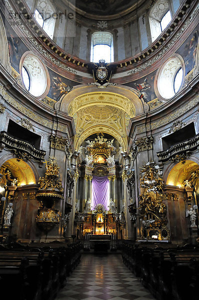 Innenansicht  St. Peter  Peterskirche  1702  Wien  Österreich  Europa