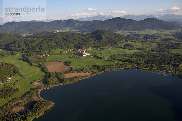 St. Georgen am Längsee  Luftaufnahme  Kärnten  Österreich  Europa