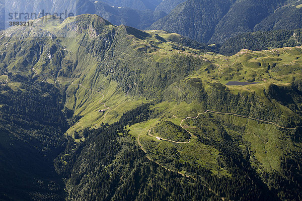 Ochsenalm  Zollnersee  Luftaufnahme  Karnische Alpen  Kärnten  Österreich  Europa