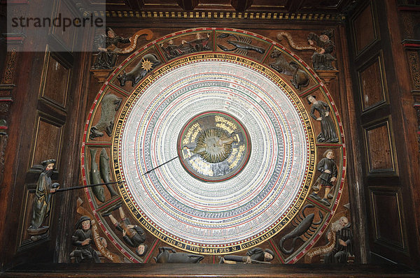 Astronomische Uhr  Inneres der Marienkirche  Altstadt  Hansestadt Rostock  Mecklenburg-Vorpommern  Deutschland  Europa