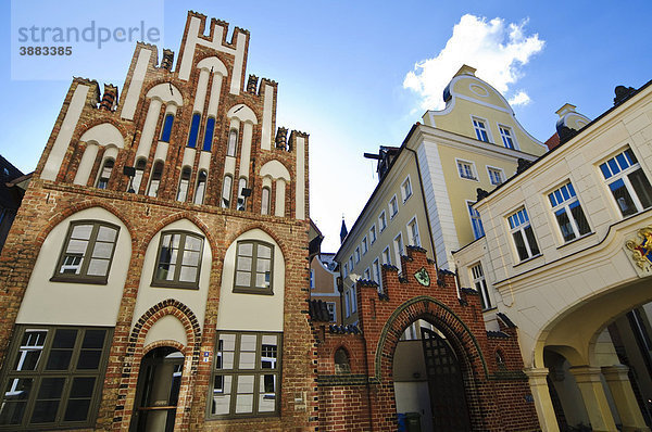 Historische Gebäude  Altstadt  Hansestadt Rostock  Mecklenburg-Vorpommern  Deutschland  Europa