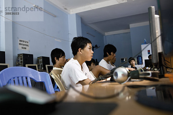 Internetcafé auf der Insel Phu Quoc  Provinz Kien Giang  Vietnam
