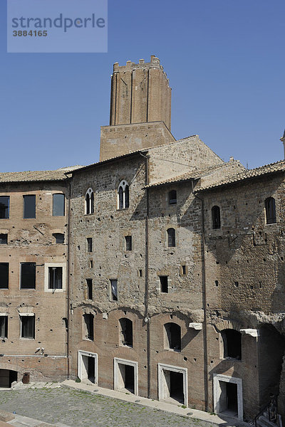 Trajansmärkte und Torre delle Milizie  Trajansforum oder Forum Traiani  Rom  Latium  Italien  Europa