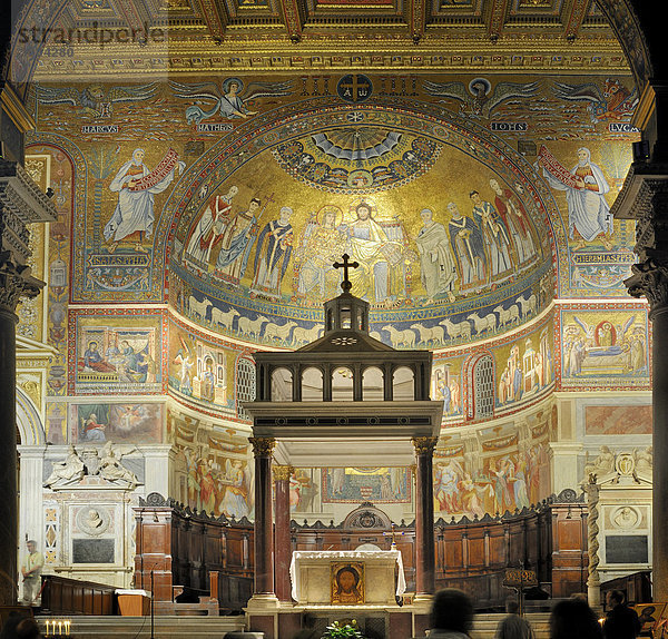 Apsismosaik in Santa Maria in Trastevere  Rom  Italien  Europa