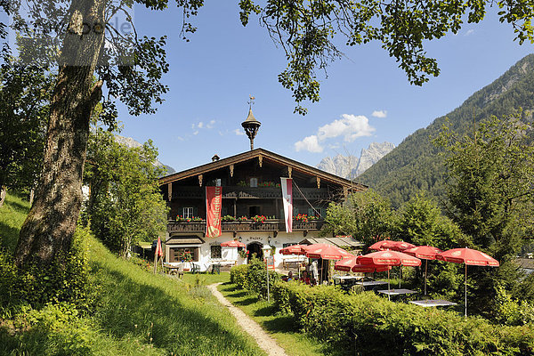 Veitenhof im Kaisertal  Wilder Kaiser  Tirol  Österreich  Europa