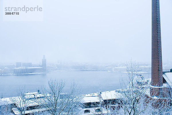 Winterlandschaft  Stockholm  Schweden