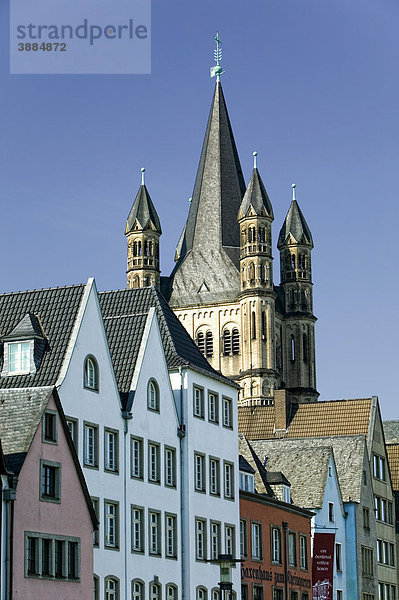 Die Kirche Groß Sankt Martin in der Kölner Altstadt  Köln  Nordrhein-Westfalen  Deutschland  Europa