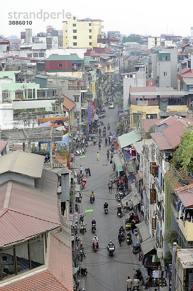 Straßenszene  Hanoi  Nordvietnam  Vietnam  Südostasien  Asien