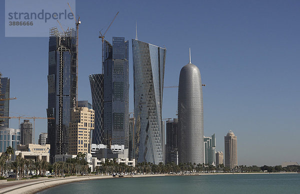 Skyline  Hochhaus Baustellen  West Bay District  Doha  Qatar  Naher Osten