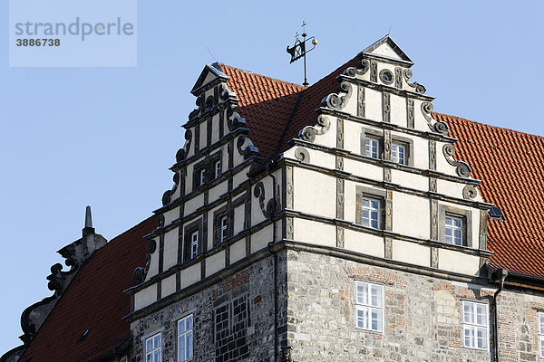 Renaissancegebäude  Schlossberg  Quedlinburg  Harz  Sachsen-Anhalt  Deutschlad  Europa