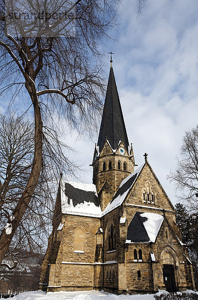 St. Petri-Kirche im Kurpark  Winter  Thale  Harz  Sachsen-Anhalt  Deutschland  Europa