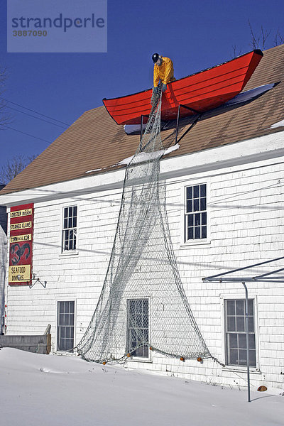 Muschel-Restaurant  Wellfleet  Cape Cod  Winter  Massachusetts  New England  USA