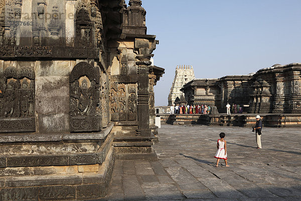 Andal- und Chennakesava-Tempel  Hoysala-Stil  Belur  Karnataka  Südindien  Indien  Südasien  Asien
