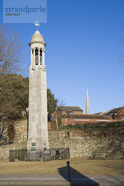 Mayflower Memorial Denkmal  Town Quay  Southampton  Hampshire  England  Vereinigtes Königreich  Europa