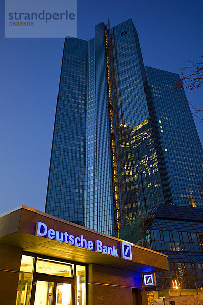 Zwillingstürme der Deutschen Bank  Frankfurt  Hessen  Deutschland  Europa