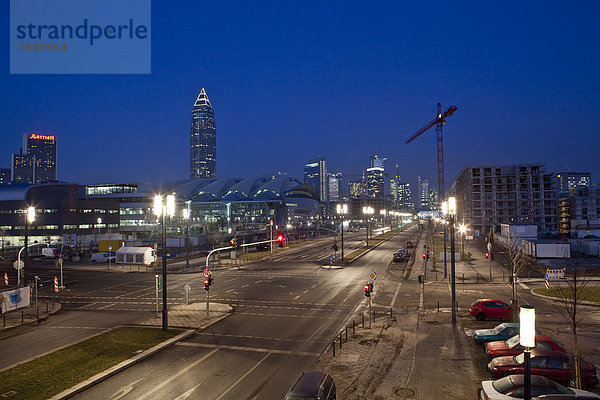 Blick auf die Messe Frankfurt  Frankfurt  Hessen  Deutschland  Europa