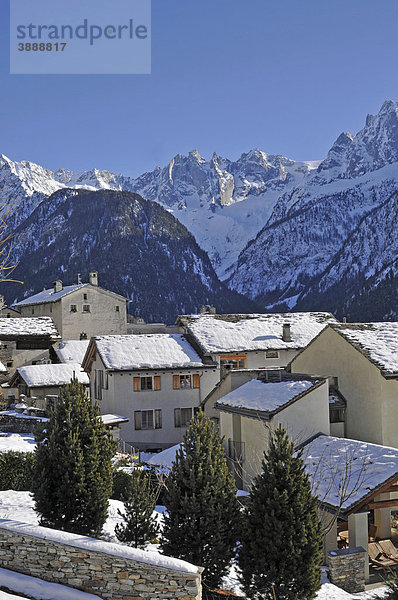 Soglio  Bregaglia  Graubünden  Schweiz  Europa