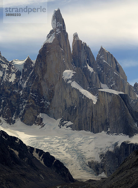 Cerro Torre Gipfel  El Chalten  Patagonien  Anden  Argentinien  Südamerika
