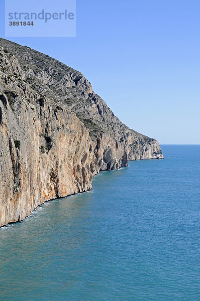 Steilküste  Meer  Altea  Costa Blanca  Provinz Alicante  Spanien  Europa
