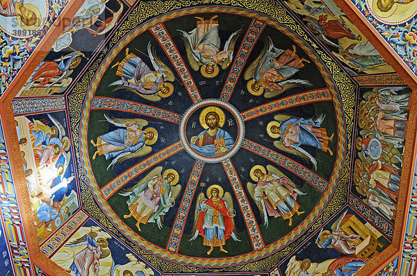Ikonen  Heiligenbilder  bemalte Decke  russisch orthodoxe Kirche  Altea  Costa Blanca  Provinz Alicante  Spanien  Europa