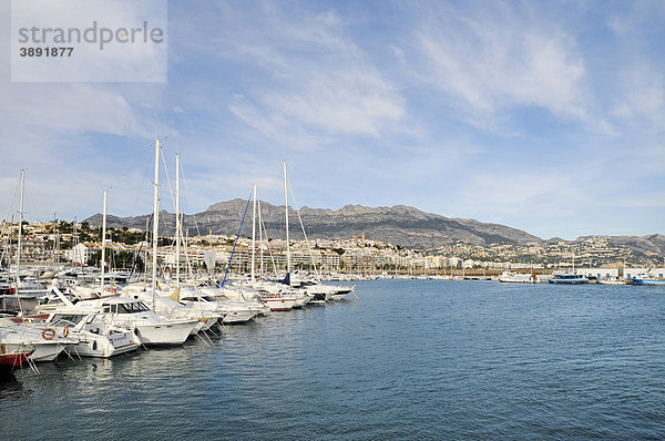 Schiffe  Yachthafen  Hafen  Altea  Costa Blanca  Provinz Alicante  Spanien  Europa