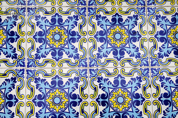 Alte spanische Kacheln  Fliesen  azulejos  Benidorm  Costa Blanca  Provinz Alicante  Spanien  Europa