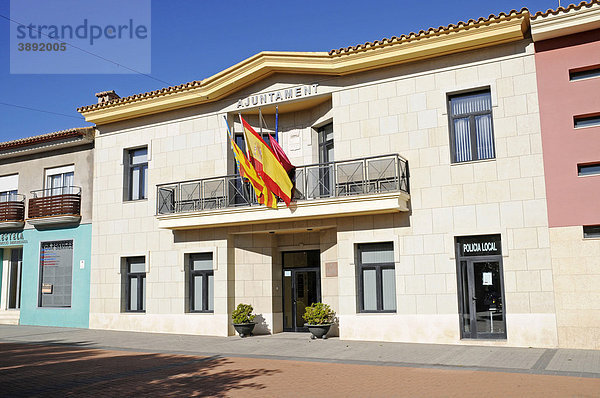 Rathaus  Polizeistation  Beniarbeig  Dorf  Marina Alta Region  Costa Blanca  Provinz Alicante  Spanien  Europa