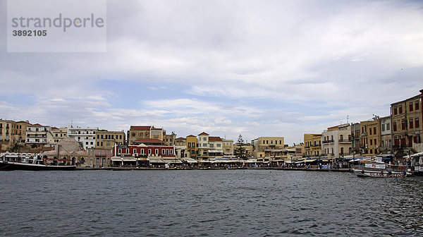 Venezianische Hafen  Chania  Kreta  Griechenland  Europa