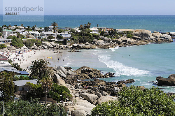 Häuser am Strand von Clifton  Kapstadt  Westkap  Südafrika  Afrika