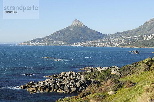 Blick auf Lion's Head und Camps Bay  Kapstadt  Südafrika  Afrika