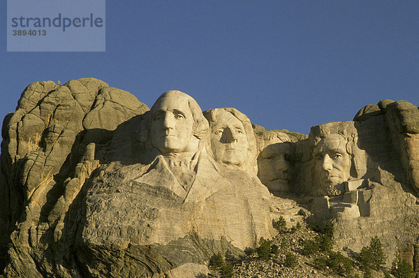 Die Felsbilder am Mount Rushmore  Mount Rushmore National Memorial  South Dakota  USA