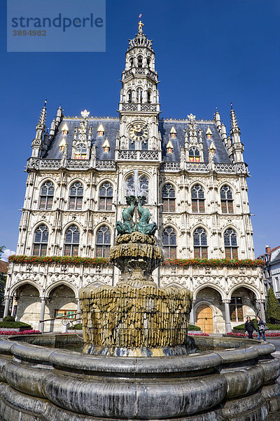Das Rathaus in Oudenaarde  Belgien  Europa