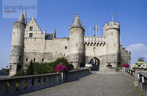 Burg Steen  Antwerpen  Flandern  Belgien  Europa