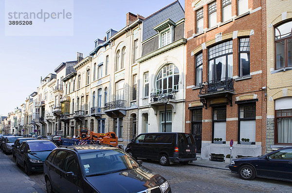 Häuser im Jugendstil in Berchem  Zurenborg  Cogels-Osylei  Transvaalstraat  Waterloostraat  Antwerpen  Flandern  Belgien  Europa