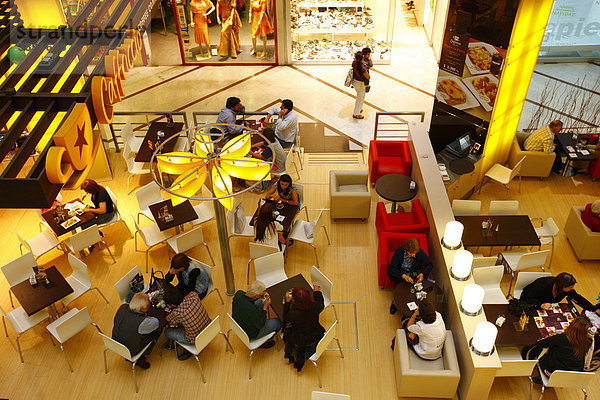 CafÈ  Einkaufszentrum  Santiago de Chile  Chile  Südamerika