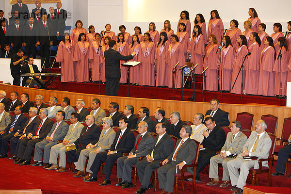 Gospel Chor  Gottesdienst  Catedral Evangelica de Chile  Pfingstler Kirche  Santiago de Chile  Chile  Südamerika