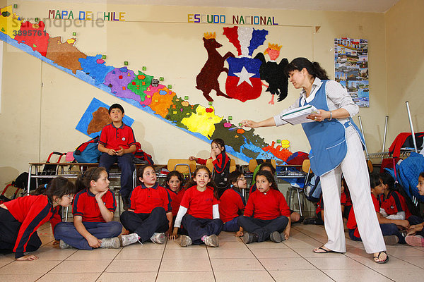 Lernsituation  Schule Belem  Santiago de Chile  Chile  Südamerika