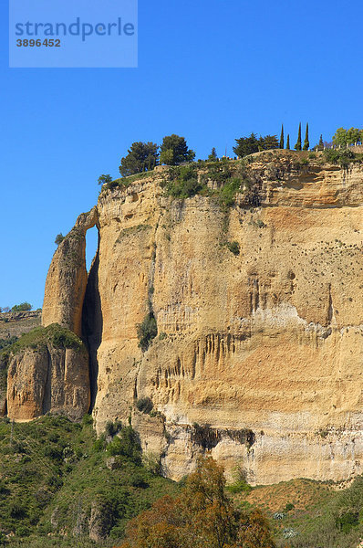 Asa de la Caldera  Tajo-Schlucht  Ronda  Provinz Malaga  Andalusien  Spanien  Europa